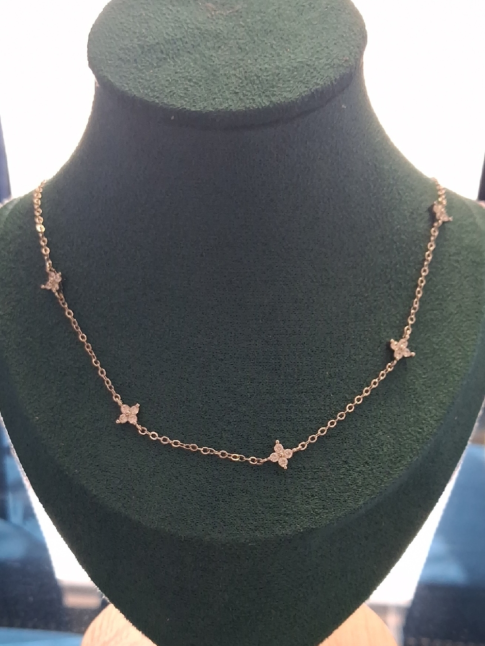 Delicate Silver Starlink Necklace - Small Pavé Stars